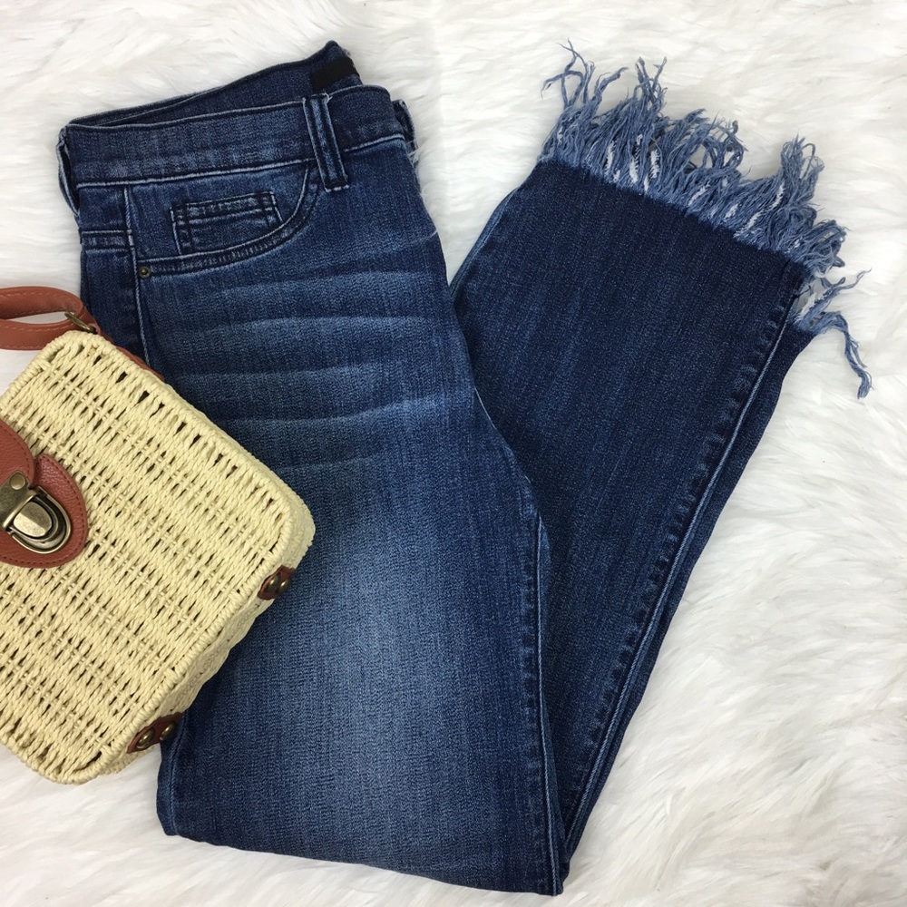 Harper Dark Wash Fringe Jeans